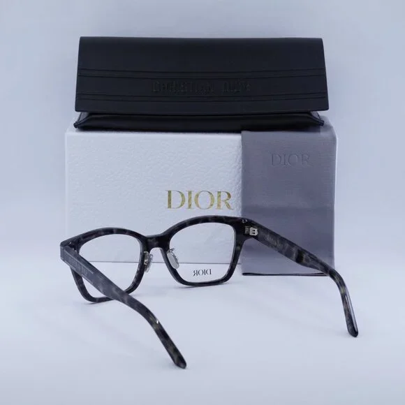 Dior DIORSIGNATUREO S2F 6800 Square Eyeglasses 53mm - Grey Leopard - Picture 4 of 11